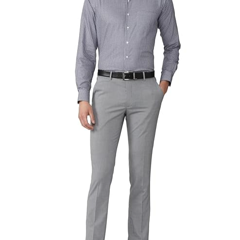 Van Heusen Men's Slim Fit Checkered 100% Cotton Formal Shirt